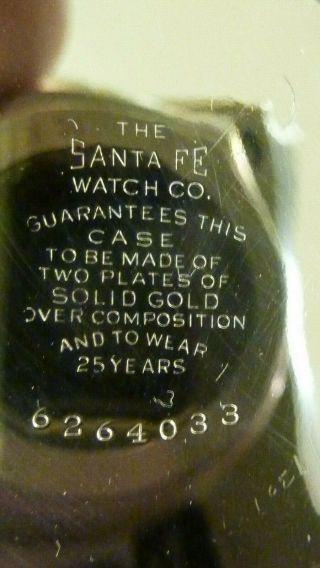Vintage 16 Size Illinois Santa Fe Special 21 jewels Rail Road Watch Year 1916 9