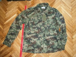 2010 Serbia Army Combat Uniform Shirt Jacket Patch Military Emblem Serbian