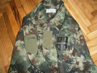 2010 SERBIA ARMY COMBAT UNIFORM SHIRT JACKET PATCH MILITARY EMBLEM SERBIAN 5