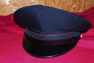 Wwii German Look Black Military Italian Army Officers Hat Cap Us Size Large L 59