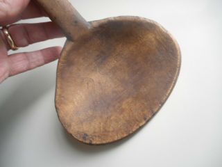 Antique hand carved Native American Wooden Scoop.  Treenware carved Ladle.  aafa 4