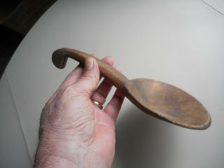 Antique hand carved Native American Wooden Scoop.  Treenware carved Ladle.  aafa 5