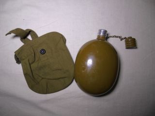 Soviet Russian Army Standard Canteen Flask With Pouch