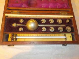 Antique Cased Sikes Hydrometer By Loftus 321 Oxford St.  With Proof Slide Rule