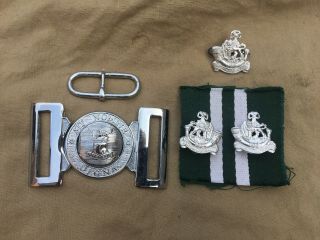 Rhodesian Light Infantry Rli Army Cap Badge,  Collars & Buckle Set Udi