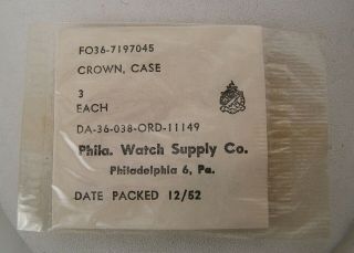 Nos Wwii Korea Military Package 3 Wrist Watch Crowns Phila.  Watch Supply Co.