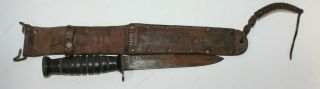 Us M3 Imperial 1943 Military Knife & Leather Us M6 Viner Bros 1943 Sheath