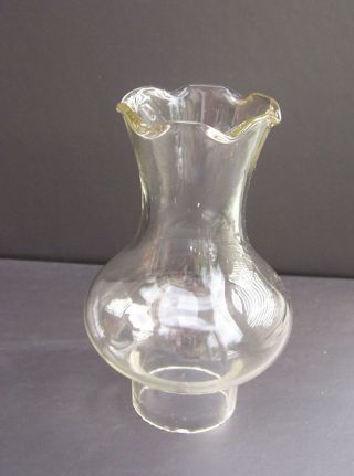 Small/miniature Clear Glass Oil Lamp Chimney Flared Rim,  33mm 1 1/4 " Fit
