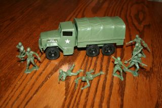 Timmee Processed Plastic 2.  5 - Ton Army Truck/tarp Tank Y - Auburn Marx Mpc Remco
