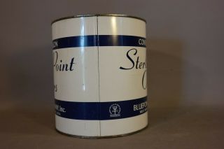 Vintage STERLING POINT OYSTER TIN Old LONG ISLAND York ADVERTISING 1 Gal CAN 2