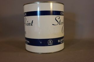 Vintage STERLING POINT OYSTER TIN Old LONG ISLAND York ADVERTISING 1 Gal CAN 4