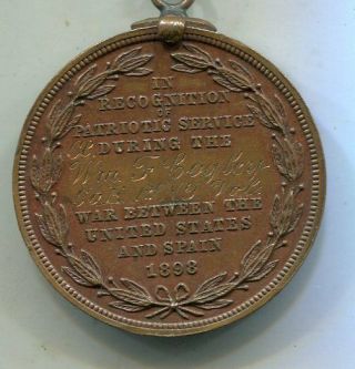 Oneida County,  York Spanish American War Service Medal Co.  F 1st NY Vol 3