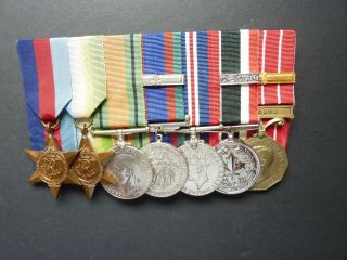 Wwii Canadian 7 Medal Group With King 