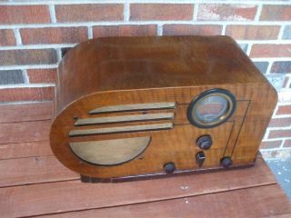 Antique Philco 37 - 610 Wood Tube Table Radio - Am & Short - Wave - Ca1936