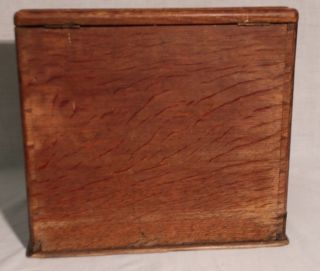 Antique vtg 19th oak Doctor ' s portable APOTHECARY CHEST Tool Box Medical Cabinet 4