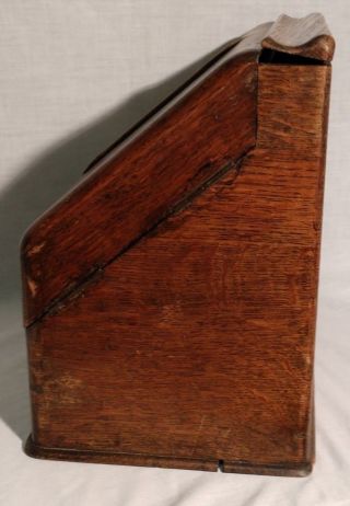 Antique vtg 19th oak Doctor ' s portable APOTHECARY CHEST Tool Box Medical Cabinet 5