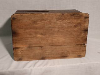 Antique vtg 19th oak Doctor ' s portable APOTHECARY CHEST Tool Box Medical Cabinet 6