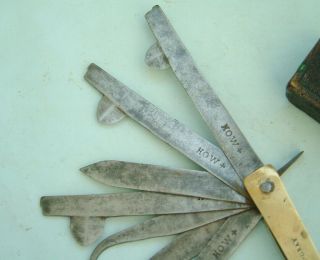 Antique Medical Instrument Fleam Blood Letting 7 Blade & Shagreen case 10