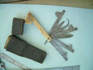 Antique Medical Instrument Fleam Blood Letting 7 Blade & Shagreen case 11