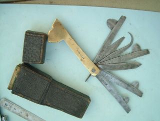 Antique Medical Instrument Fleam Blood Letting 7 Blade & Shagreen case 2