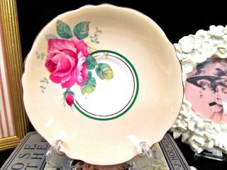 PARAGON tea cup and saucer ROSE pink & peach teacup wide mouth set 2