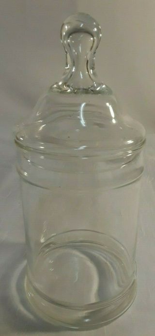 Vintage Clear Glass Apothecary Jar Great Canister Storage