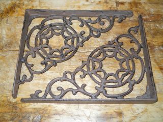 6 Cast Iron Antique Style Large Web Brackets,  Garden Braces Shelf Bracket