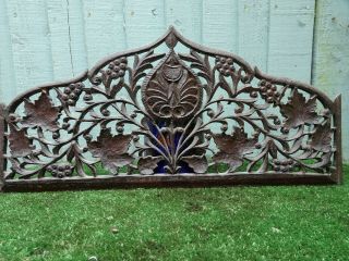 19thc Wooden Oak Carved Panel With Intricate Leaf & Berry Carvings C1890s