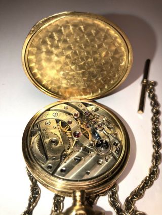 Vintage ANTIQUE Patek Philippe Fine 18K Gold Men’s POCKET WATCH Pocketwatch &Fob 4