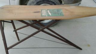 Antique/vintage Sears & Roebuck Wood Folding Ironing Board In Good Condi