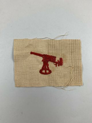 Spanish American War Usmc Marine Gunner’s Khaki Insignia Patch In Red