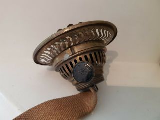 Antique Victorian Brass Oil Lamp Single Burner 39mm Screw 4 Inch Fit