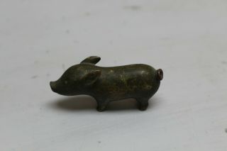 Hagenauer Wien Bronze Pig Pre - Owned Vintage 3