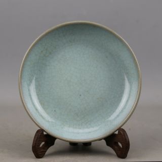 Chinese Old Hand - Carved Porcelain Sky Blue Glaze Writing - Brush Washer C01