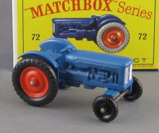 Vintage 1960s Matchbox 72 Fordson Tractor Pristine & Boxed Beauty