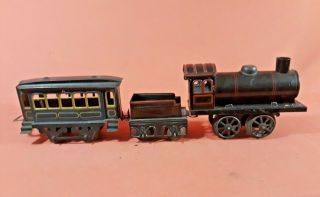 Antique German Tin Litho Wind - Up Train Set
