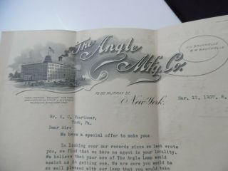 Antique Angle Lamp Parts and 1907 papers For The Lamp 4