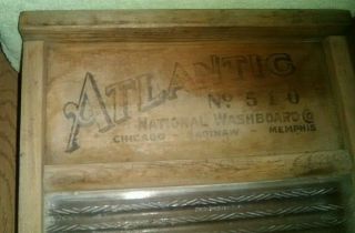 ALANTIC No.  510 Glass Washboard by National Washboard Co. 3