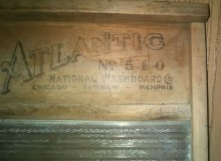 ALANTIC No.  510 Glass Washboard by National Washboard Co. 4
