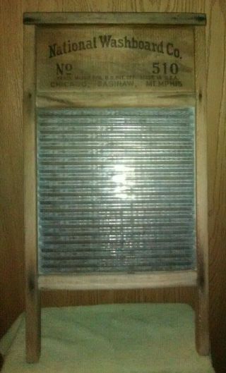 ALANTIC No.  510 Glass Washboard by National Washboard Co. 6