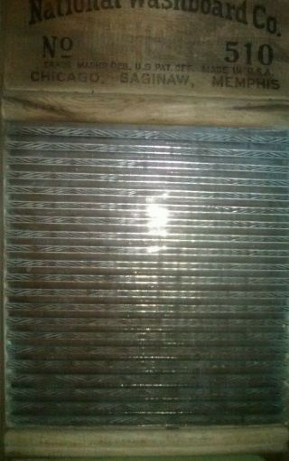 ALANTIC No.  510 Glass Washboard by National Washboard Co. 7