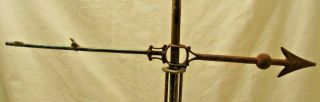 Old Kretzer Ball Front Cast Iron Lightning Rod Ball Weathervane