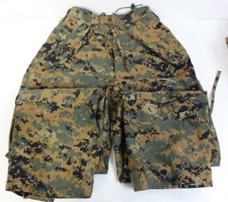 Usmc Military Tru - Spec Digital Woodland Gortex Pants Size S Regular No Tags