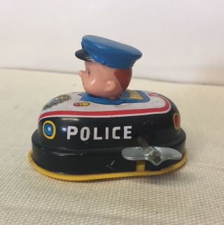 Yone - Vintage Wind - Up Tin Toy Police Car Made In Singapore