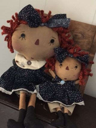 Primitive Folk Art Raggedy Ann Doll Make Room In My Doll Room