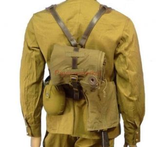 Soviet Russian Army Soldier Uniform Belt Supporting Flask Shovel Cloak Tent Ussr