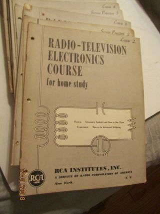 15 Booklets 1955 Radio - Television Electronics Course Home Study By Rca Institute