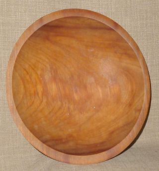 Primitive Small 1930s - 1940s 9 " Treenware Maple Wood Dough Bowl Out Of Round