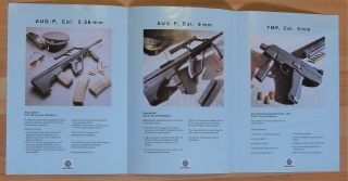 Steyr AUG police rifle & smg brochure,  army LE assault ordnance 2