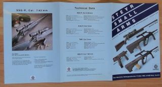 Steyr AUG police rifle & smg brochure,  army LE assault ordnance 3